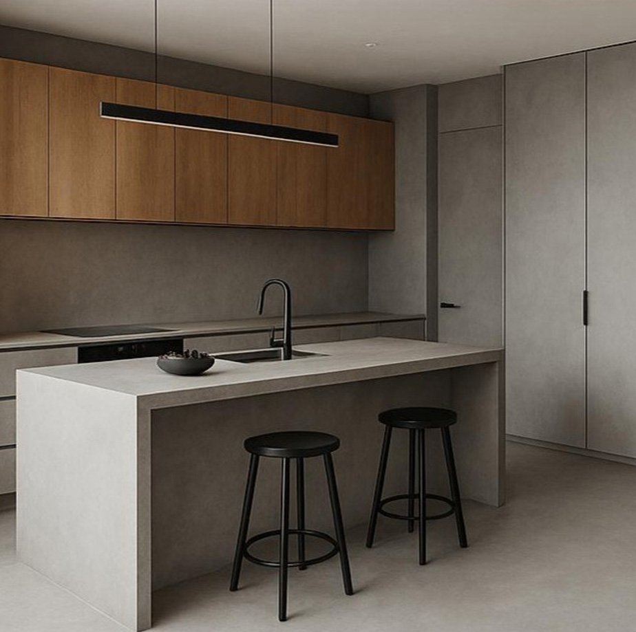 Venetian plastering kitchen